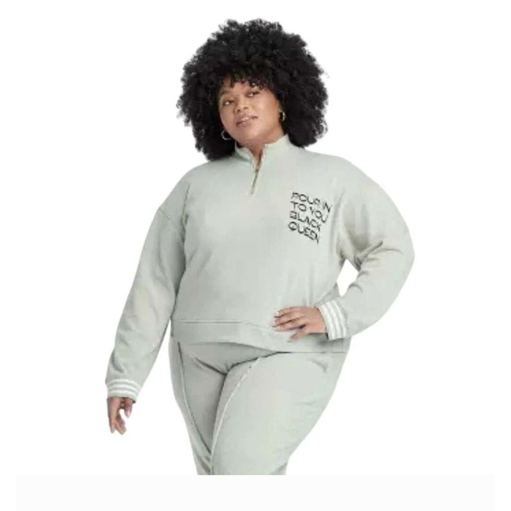 Legendary Rootz Target Black History Month Mint NWT Quarter Zip Sweatshirt Small